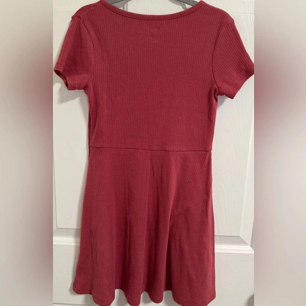 Art Class‎ Ribbed Knit Skater Henley Dress, Size M (8)